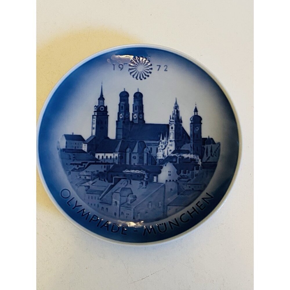 1972 Munich Summer Olympic Commemorative Wall Hanging Plate by Royal Copenhagen